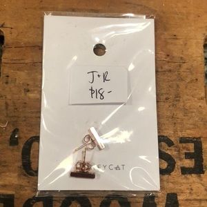 Cute rose gold post earrings